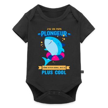Papa Plongeur Cool - Body à manches courtes Premium Bébé - noir - Devant