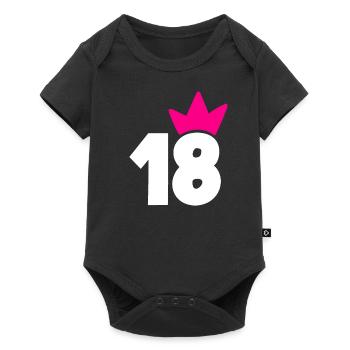 18 Crown Pink Girl 18 - Baby Premium short-sleeve bodysuit - black - Front