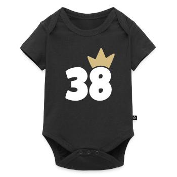 38 Crown number 38 - Baby Premium short-sleeve bodysuit - black - Front