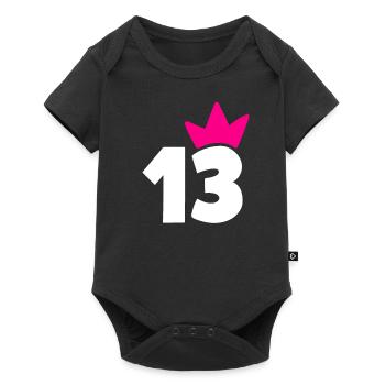 13 Krone Girl 13 - Baby Premium short-sleeve bodysuit - black - Front