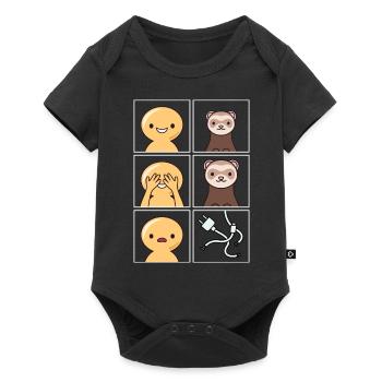 Câble de furet Eaten Design pour les fans de furets - Body à manches courtes Premium Bébé - noir - Devant