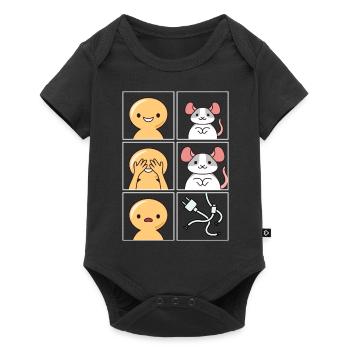 Rat Cable a été mangé design pour les fans de rats - Body à manches courtes Premium Bébé - noir - Devant