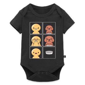 Dog Eats Fast Design for Dog Owners - Baby Premium short-sleeve bodysuit - black - Front