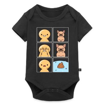 Dog Poop Design for Dog Owners - Baby Premium short-sleeve bodysuit - black - Front