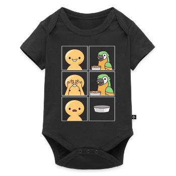 Parrot Eats Fast Design for Parrot Fans - Baby Premium short-sleeve bodysuit - black - Front