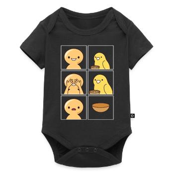 Canary mange un design rapide pour les fans - Body à manches courtes Premium Bébé - noir - Devant