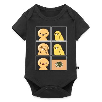 Canary Poop Design for Canary Holder - Baby Premium short-sleeve bodysuit - black - Front