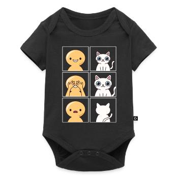Un chat ignore la conception humaine pour les propriétaires de chats - Body à manches courtes Premium Bébé - noir - Devant