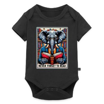 Do not Forget to Read - Baby Premium Kurzarmbody - Schwarz - Vorne