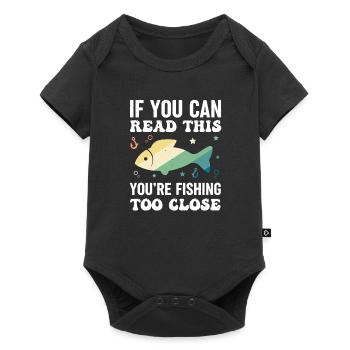 Fishing Too Close for Fishing Lovers - Baby Premium short-sleeve bodysuit - black - Front