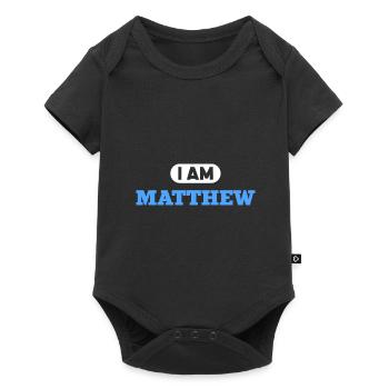 Matthew Name Saying für stolze Matthews - Baby Premium Kurzarmbody - Schwarz - Vorne