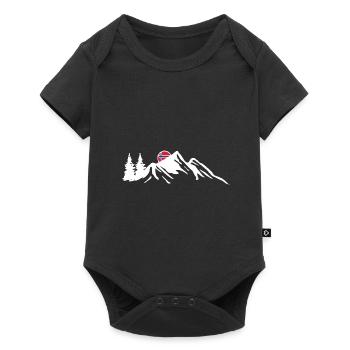 Norwegen Norweger Skandinavien - Baby Premium Kurzarmbody - Schwarz - Vorne