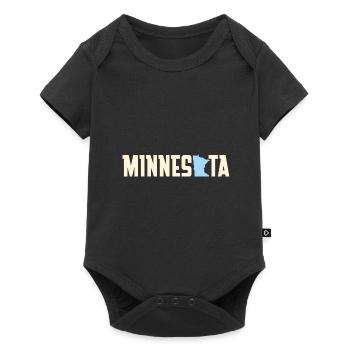 Karte von Minnesota Design für stolze Minnesotaner - Baby Premium Kurzarmbody - Schwarz - Vorne
