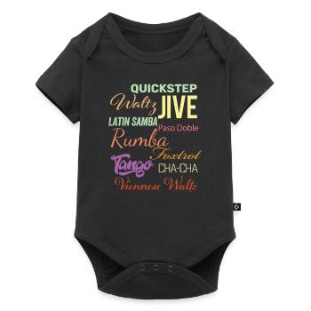 Ballroom Dance Words - Waltz Jive Samba Paso Doble - Baby Premium short-sleeve bodysuit - black - Front