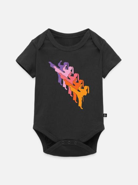 Taekwondo Damen - Baby Premium Kurzarmbody - Schwarz
