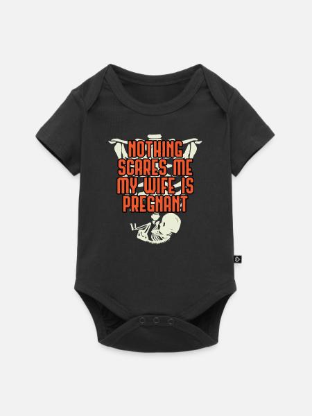 Nada me asusta Esposa está embarazada Spooky - Baby Premium kortärmad bodysuit - svart