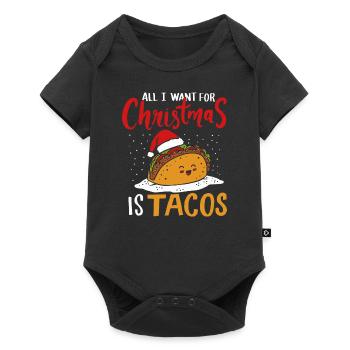 All I Want For Christmas Is Tacos Mexican Xmas - Baby Premium short-sleeve bodysuit - black - Front
