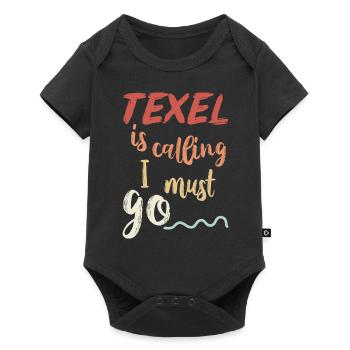 Texel island vacation - Baby Premium short-sleeve bodysuit - black - Front