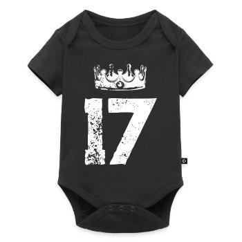 17 Couronne de nombre - Body à manches courtes Premium Bébé - noir - Devant