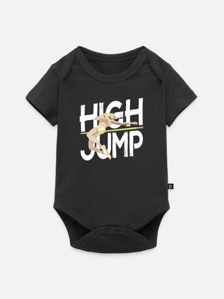 Hochsprung - Hochspringer - Baby Premium Kurzarmbody - Schwarz
