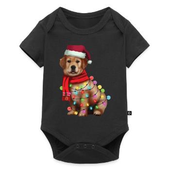 Christmas Funny Labrador Santa Dog Xmas Gift - Baby Premium short-sleeve bodysuit - black - Front