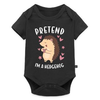 Hedgie Pretend I'm A Hedgehog - Baby Premium Kurzarmbody - Schwarz - Vorne