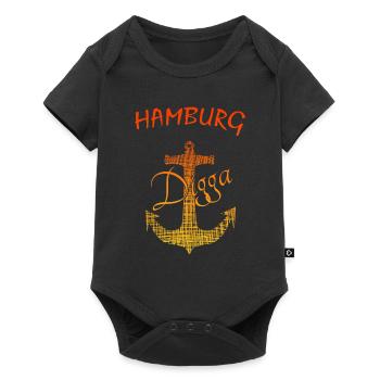 Hamburg Digga - Baby Premium Kurzarmbody - Schwarz - Vorne