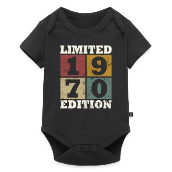 Vintage Cadeau 1970 Anniversaire Édition limitée - Body à manches courtes Premium Bébé - noir - Devant
