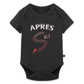 Apres Ski - Baby Premium Kurzarmbody - Schwarz - Vorne