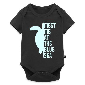 Turtle, Schildkröte - Baby Premium Kurzarmbody - Schwarz - Vorne