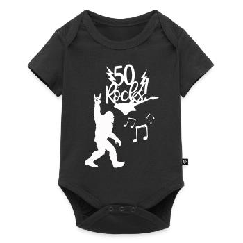 50th Birthday with '50 Rocks' Bigfoot Rock Music - Baby Premium short-sleeve bodysuit - black - Front