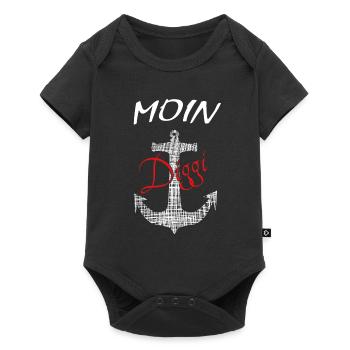 Anker Moin Diggi - Baby Premium Kurzarmbody - Schwarz - Vorne