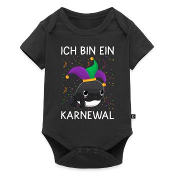 Ich bin ein Karnewal Karneval Fasching Kostüm - Baby Premium Kurzarmbody - Schwarz - Vorne
