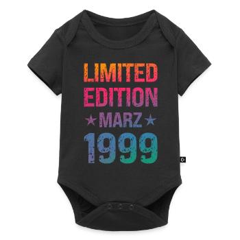 Limited Edition 25 Geburtstag Party Jahrgang 1999 - Baby Premium Kurzarmbody - Schwarz - Vorne