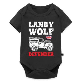 Landy Wolf Defender - Baby Premium short-sleeve bodysuit - black - Front