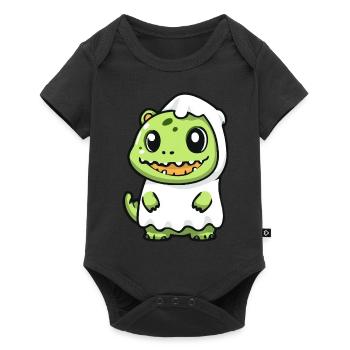 Alligator Halloween Comic Geist - Baby Premium Kurzarmbody - Schwarz - Vorne