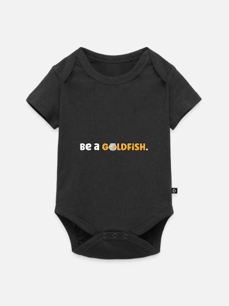 Be a goldfish - Baby Premium Kurzarmbody - Schwarz