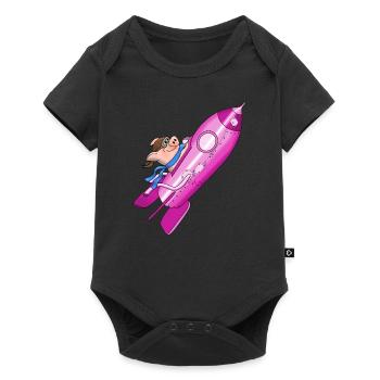 rocket - Baby Premium short-sleeve bodysuit - black - Front