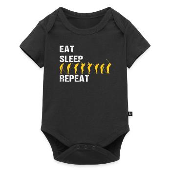 GOLF | Eat Sleep Golf Repeat Golf Swing - Body à manches courtes Premium Bébé - noir - Devant