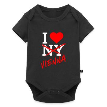 I Love Vienna - Baby Premium short-sleeve bodysuit - black - Front