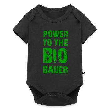 Le pouvoir à l'agriculteur biologique - Body à manches courtes Premium Bébé - noir - Devant