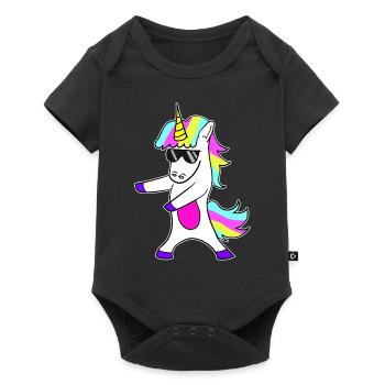 Unicorn Sunglasses Do the Floss Flossing - Baby Premium short-sleeve bodysuit - black - Front
