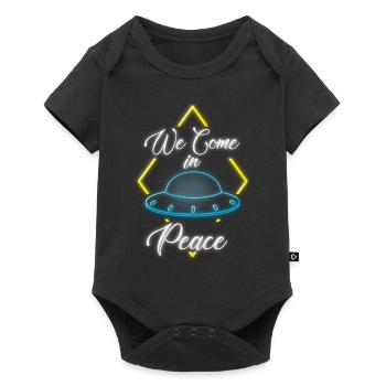 Uv Lumière Noire Coloré Néon - Body à manches courtes Premium Bébé - noir - Devant