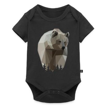 Animal Brown Bear Wild - Baby Premium short-sleeve bodysuit - black - Front