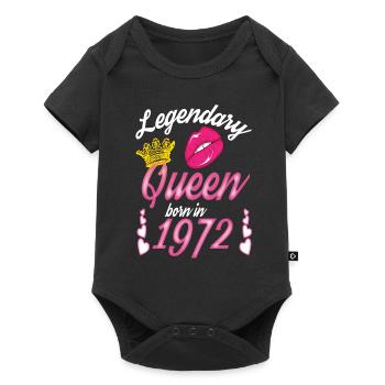 1972 Naissance Reine Légendes Anniversaire femmes - Body à manches courtes Premium Bébé - noir - Devant