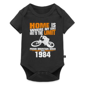 Vélo de montagne anniversaire 1984 vélo - Body à manches courtes Premium Bébé - noir - Devant