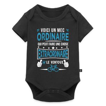 mec ordinaire le ventoux à vélo velo cycliste - Body à manches courtes Premium Bébé - noir - Devant