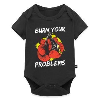 Problem Funny No Problem The Lesser Evil - Baby Premium short-sleeve bodysuit - black - Front