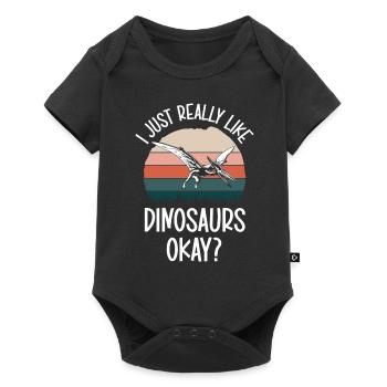 Dino Triceratops Rex Raptor - Body à manches courtes Premium Bébé - noir - Devant