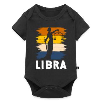 Constellation de l’horoscope de la Balance - Body à manches courtes Premium Bébé - noir - Devant